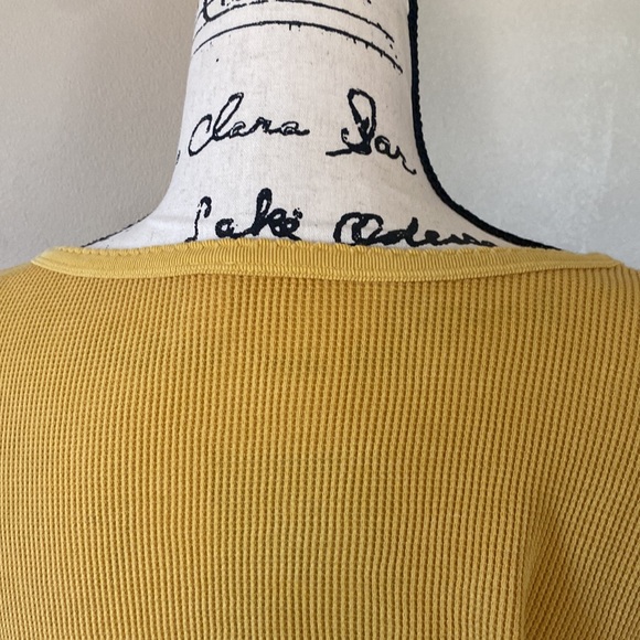 Waffle texture long sleeve top. In mustard yellow brand BP by Nordstrom - Picture 7 of 11